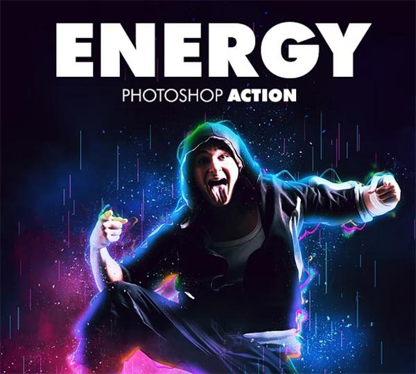 animated energy effects photoshop action free download